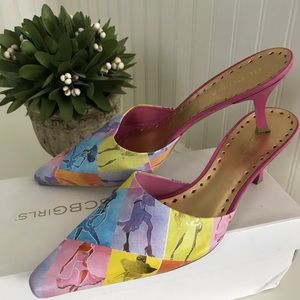 Colorful BCBG Mules